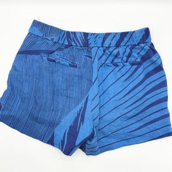 J. Crew Blue Print Linen Chino Shorts - Women’s US 2 - Picture 2 of 12
